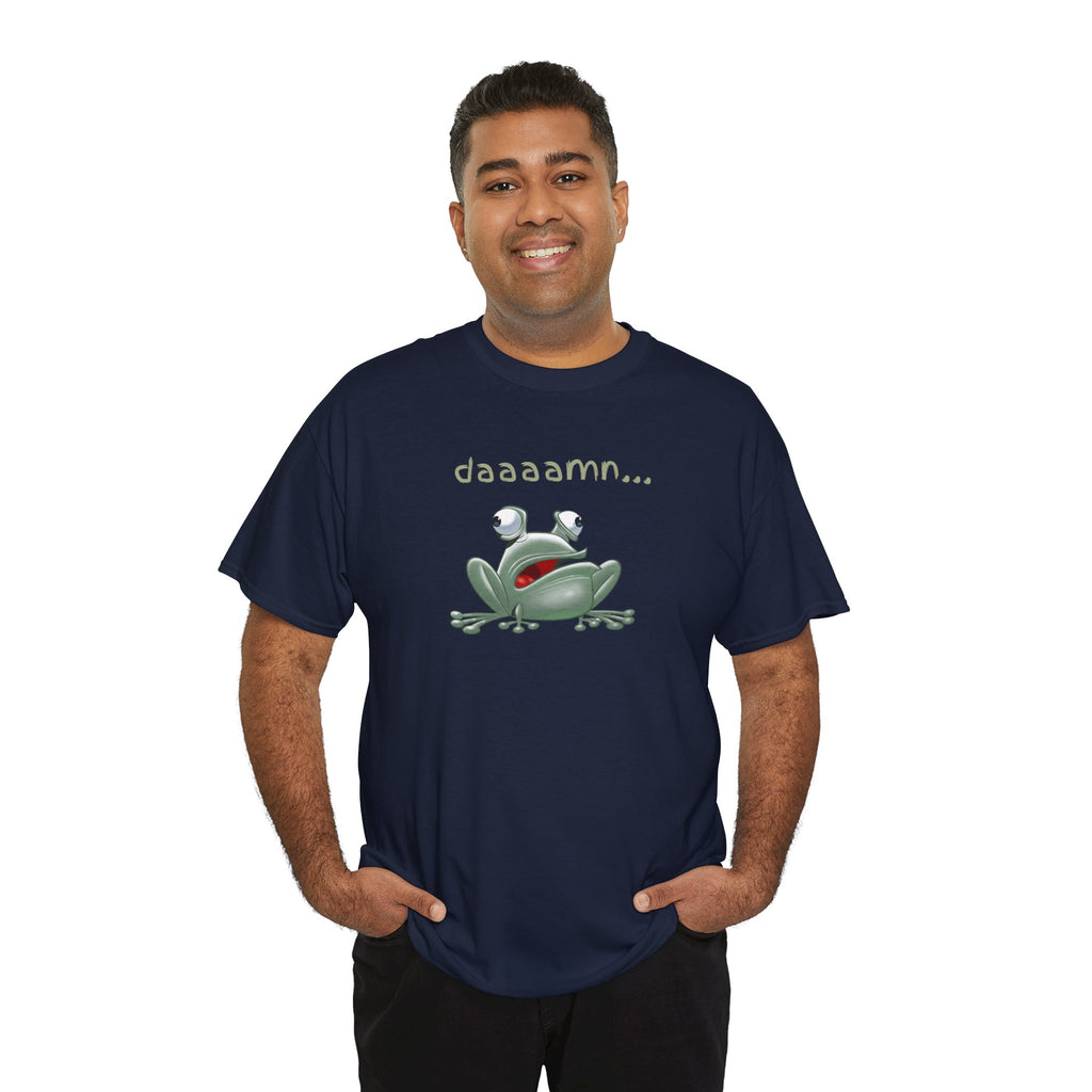 Frog "daaaamn..." T-Shirt — Funny Relaxed Frog Graphic Tee