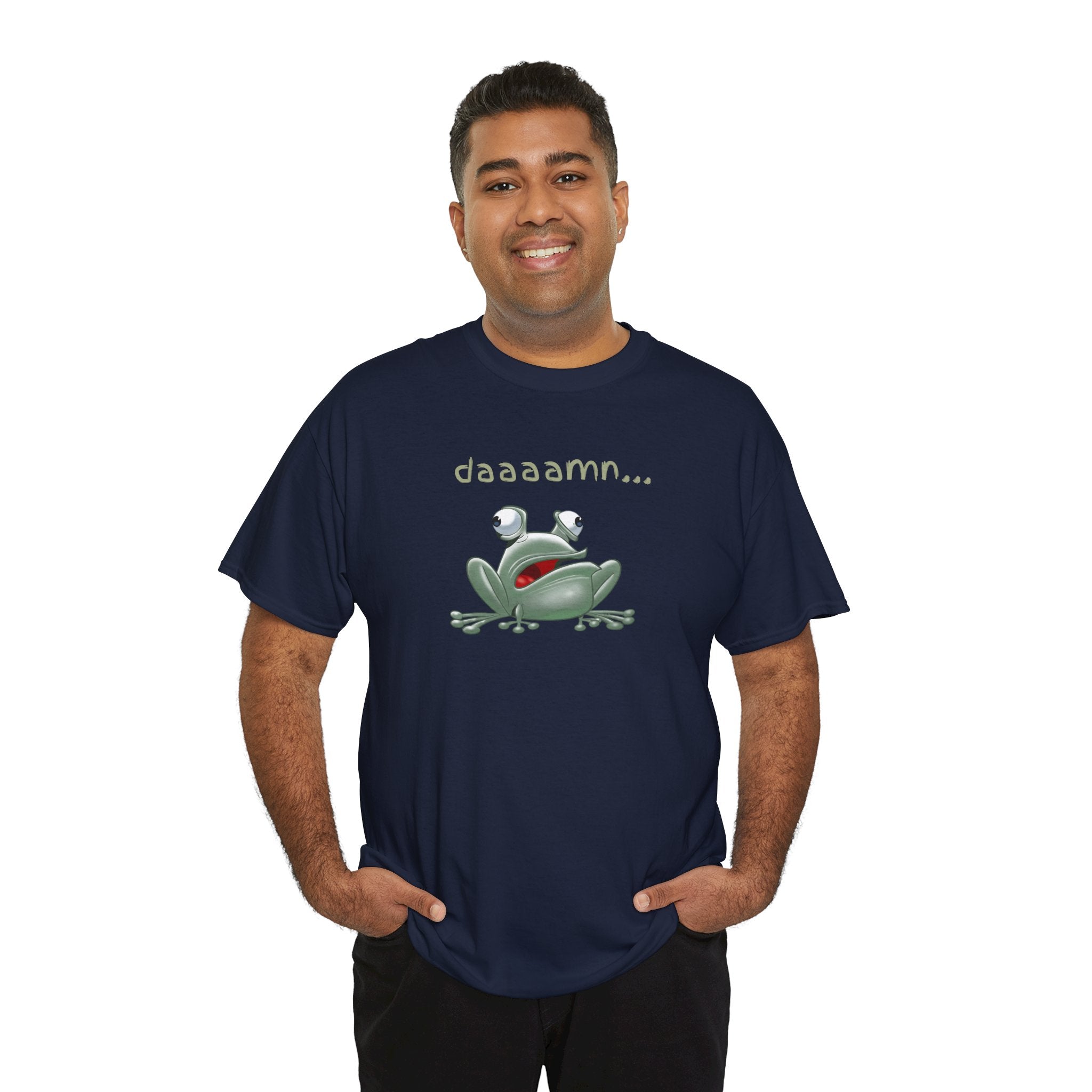 Frog "daaaamn..." T-Shirt — Funny Relaxed Frog Graphic Tee
