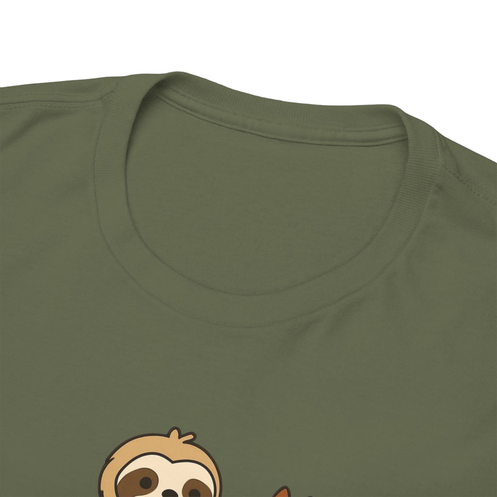 Sloth on Horse Tee — "Work Smarter, Not Faster" Cute Casual Graphic T-Shirt