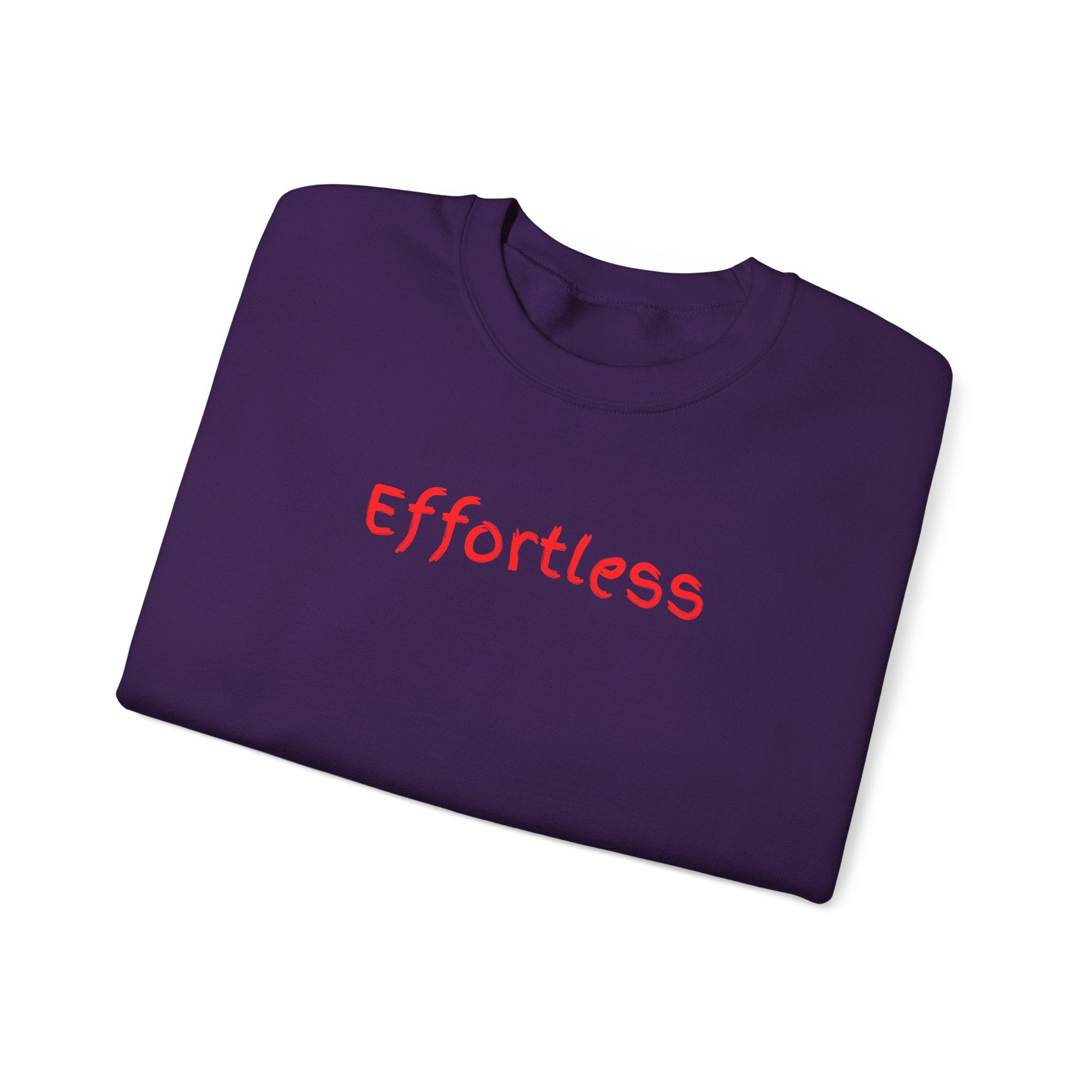 Effortless Crewneck Sweatshirt — Minimal Red Script Comfort Pullover
