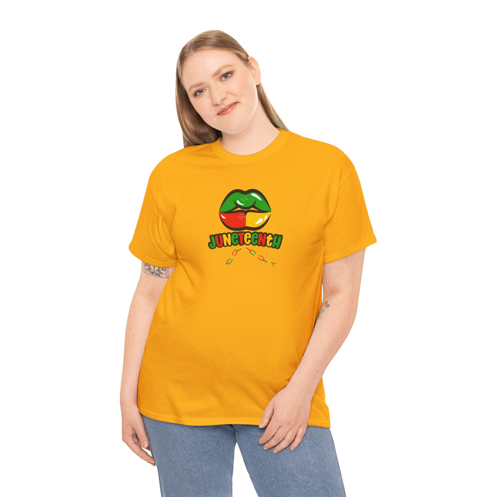 Juneteenth Lips Graphic Tee - Black History Celebration Shirt