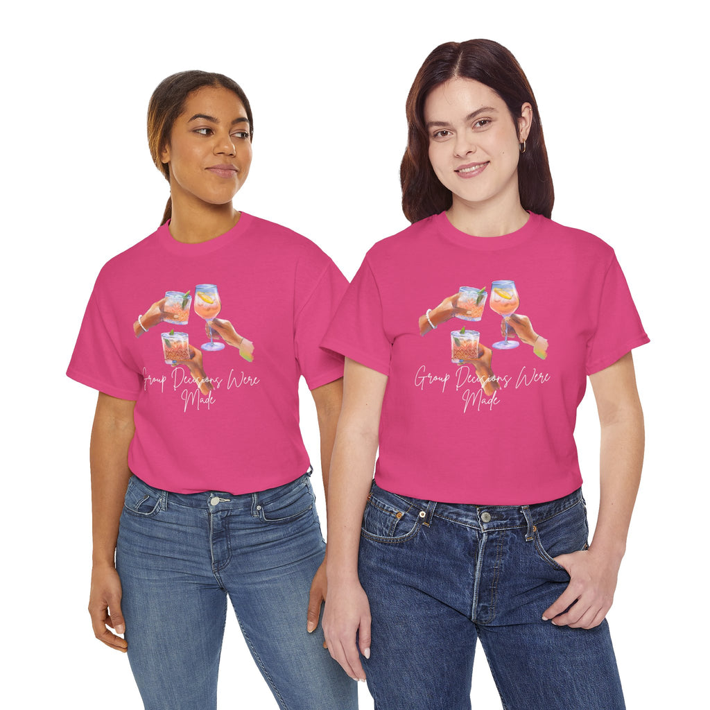 Cheers Wine T-Shirt — "Good Days Are Here" Toast Graphic Tee