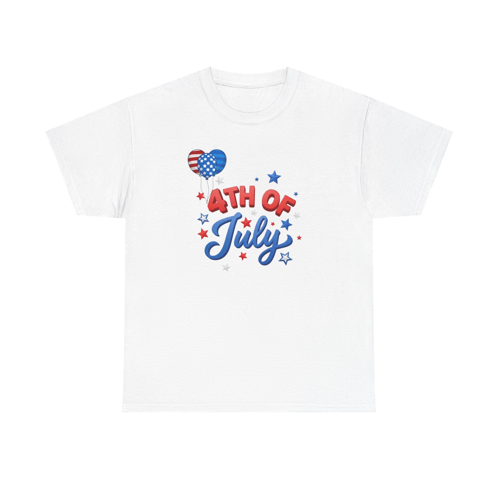 4th of July T-Shirt – Patriotic Stars & Heart Independence Day Tee