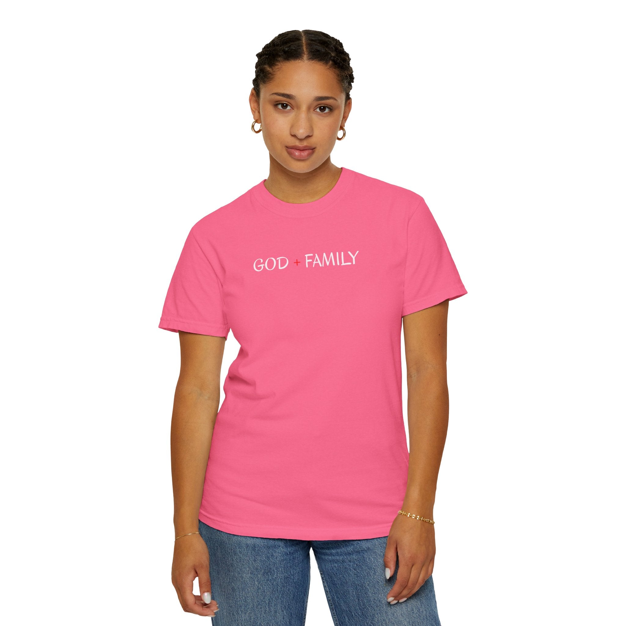 God Family T-Shirt — Faith & Family Garment-Dyed Tee
