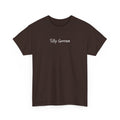 Silly Goose Minimalist Black Tee — Small Chest Text Graphic T-Shirt