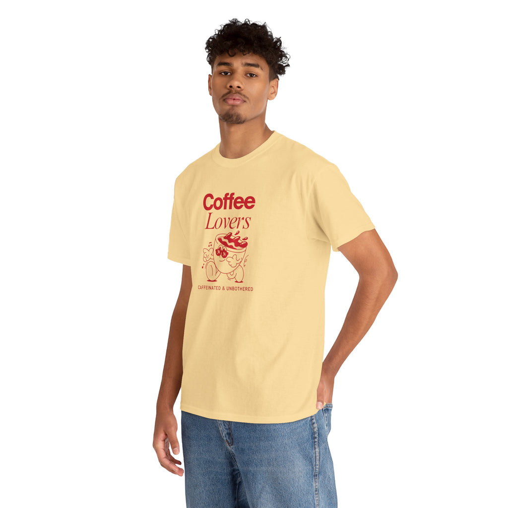 Coffee Lovers T-Shirt — Cute Red Coffee Cup Graphic Tee