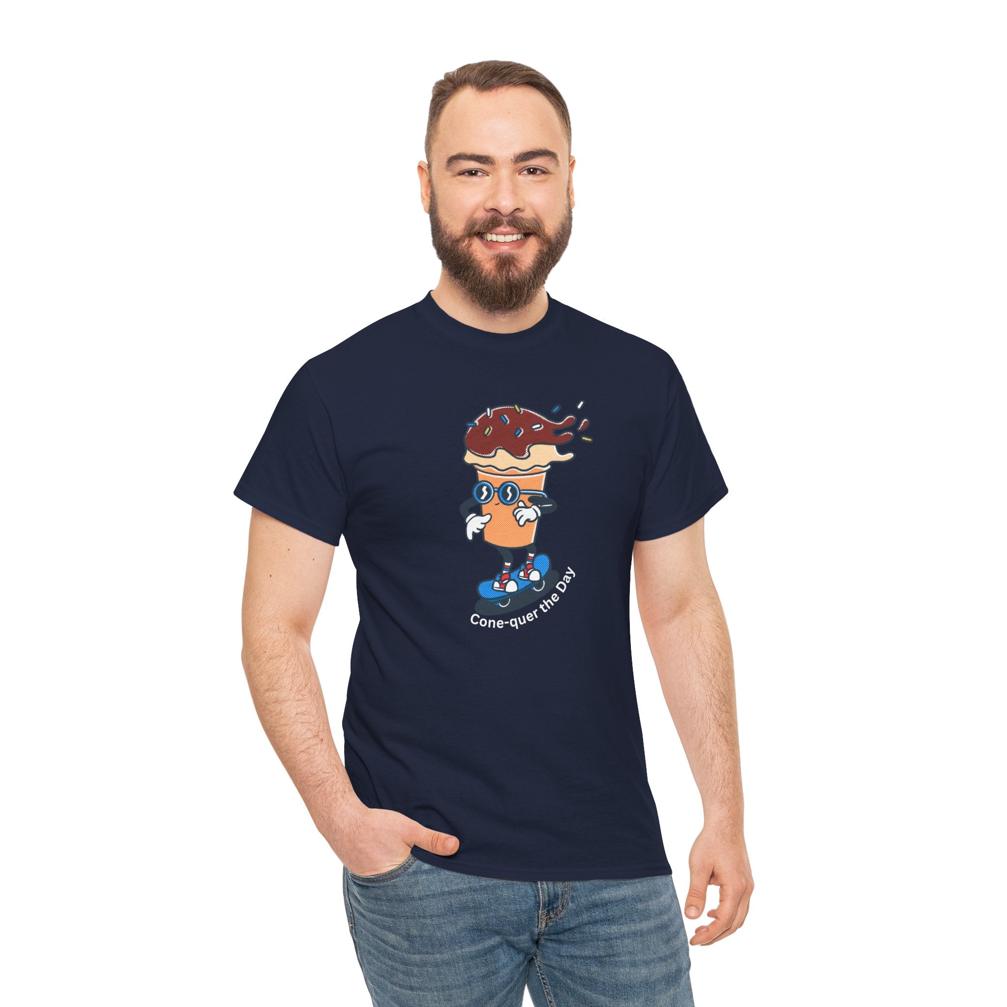 Donut Skateboard Cartoon Tee — "Can’t Stop Me" Graphic T-Shirt