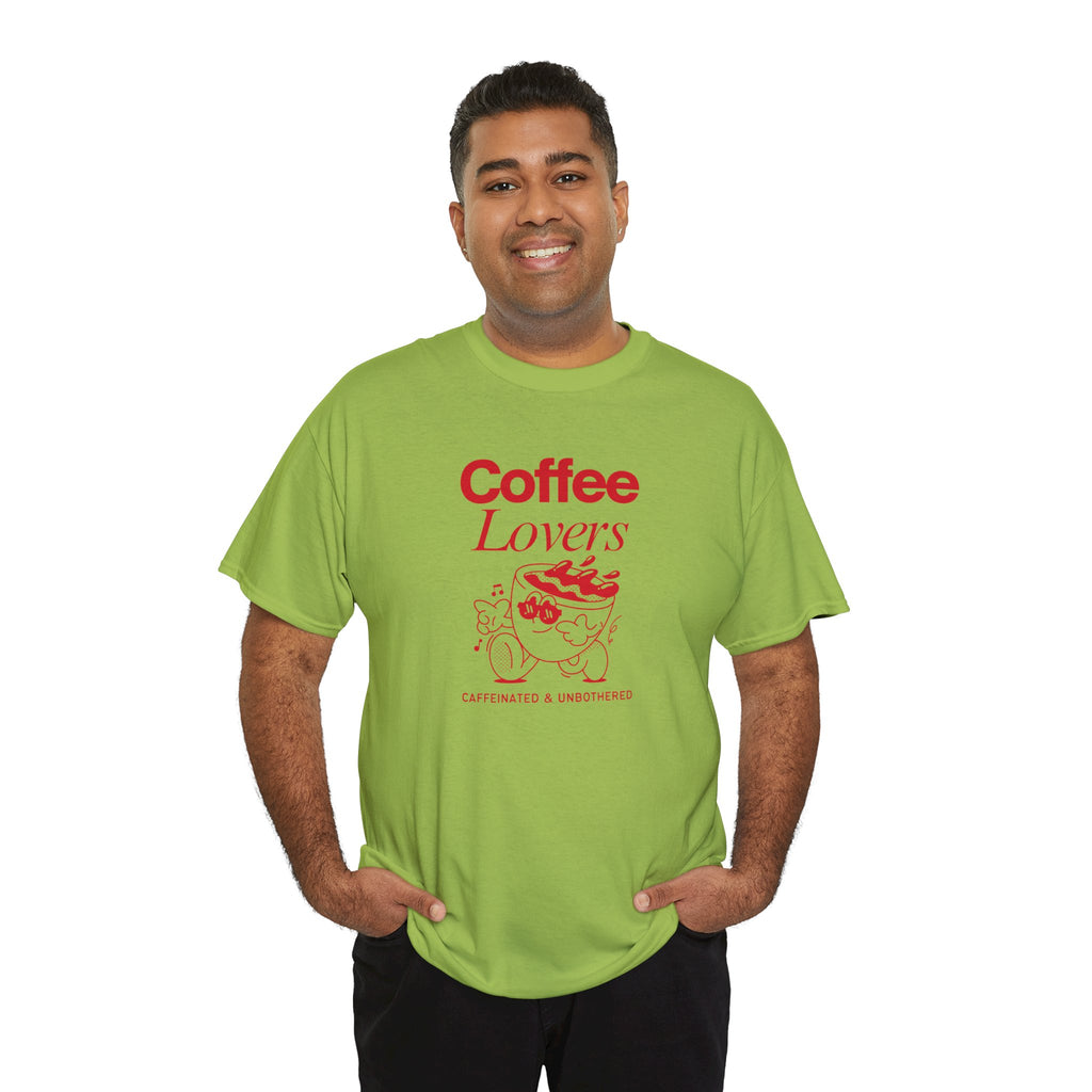 Coffee Lovers T-Shirt — Cute Red Coffee Cup Graphic Tee
