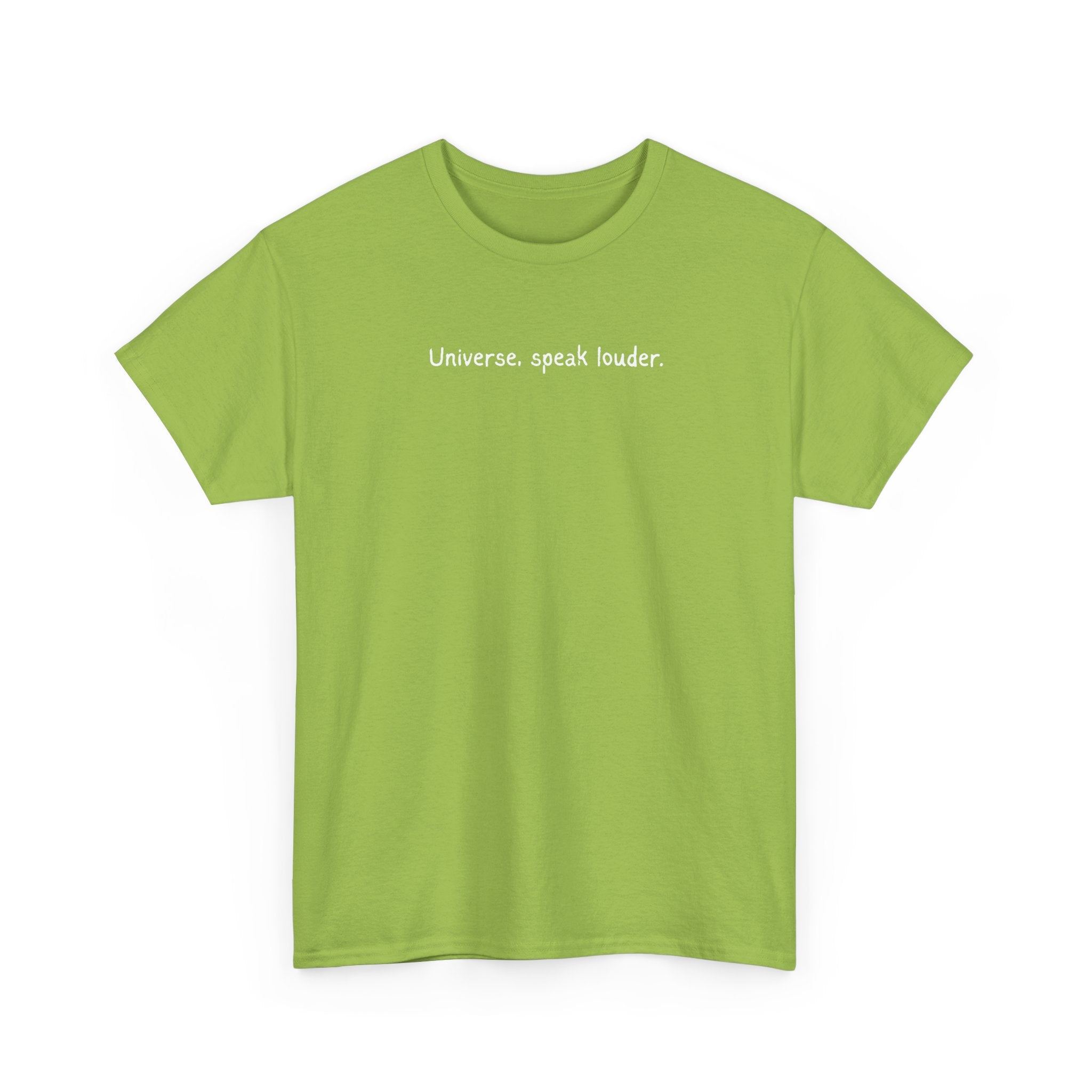 'Universe, Speak Louder' Black Graphic Tee Tag