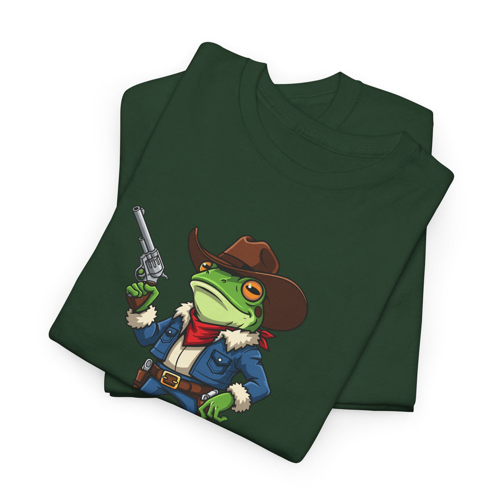 Cowboy Frog T-Shirt - "Croak Around & Find Out" Funny Western Graphic Tee