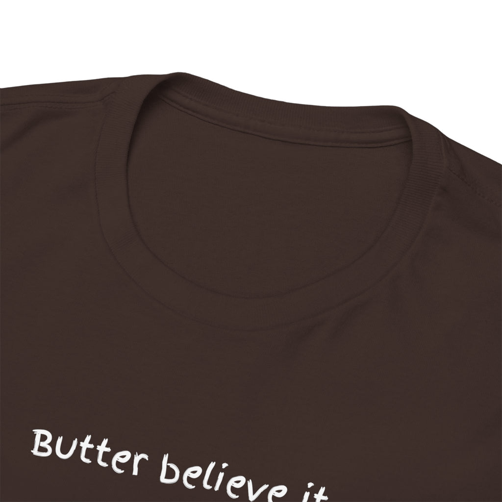 Butter Believe It Popcorn Tee — Cute Retro Snack Cartoon T-Shirt