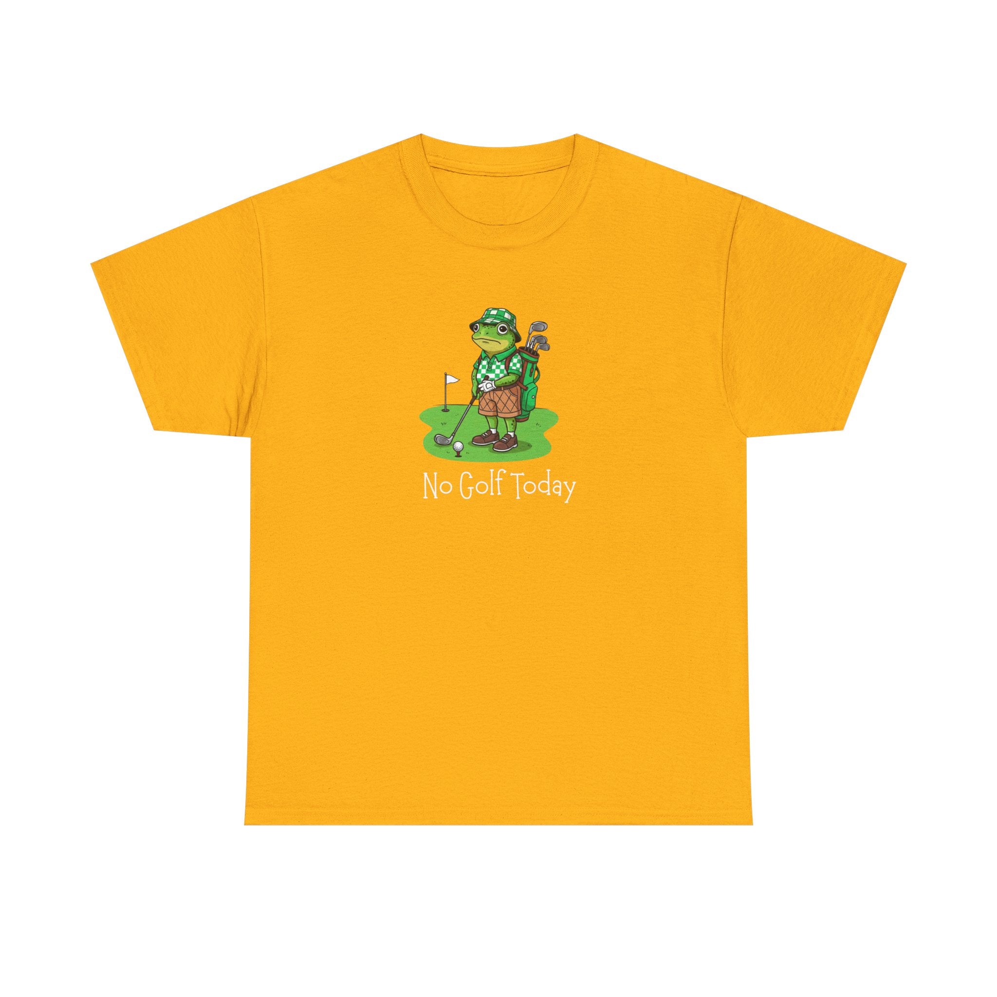 T-Shirt — Funny 'No Golf Today' Frog Golfer Graphic Tee