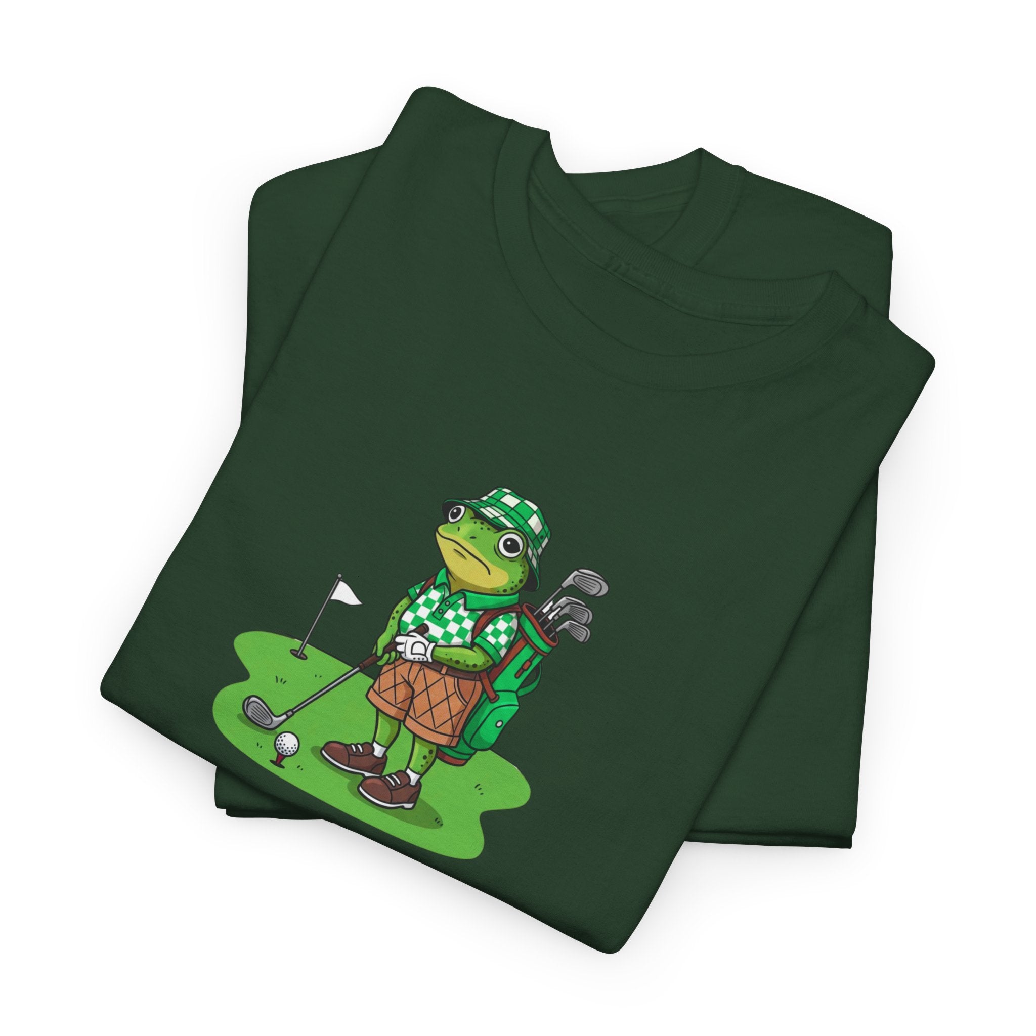 T-Shirt — Funny 'No Golf Today' Frog Golfer Graphic Tee
