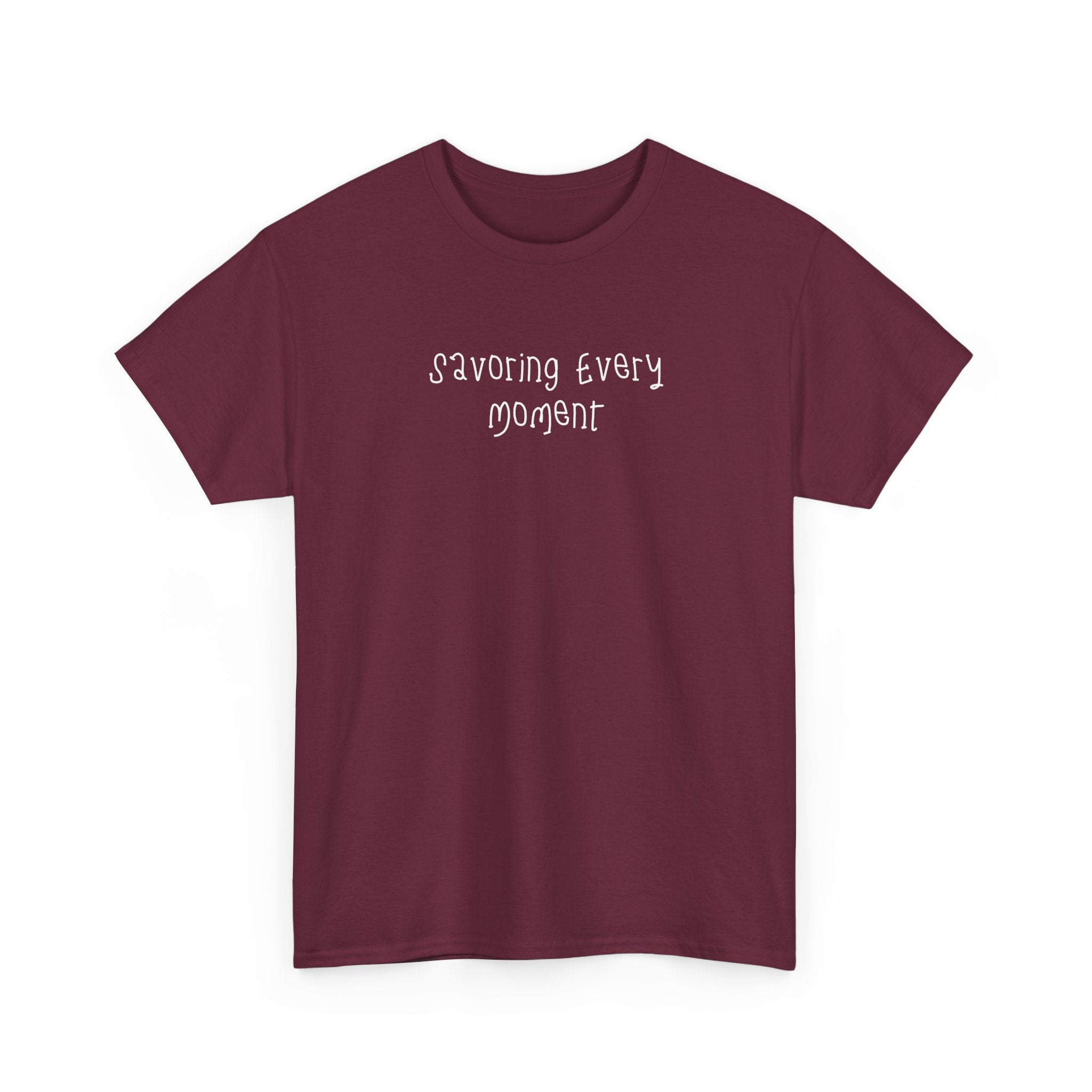 Savoring Every Moment Tee — Minimal Inspirational Black T-Shirt