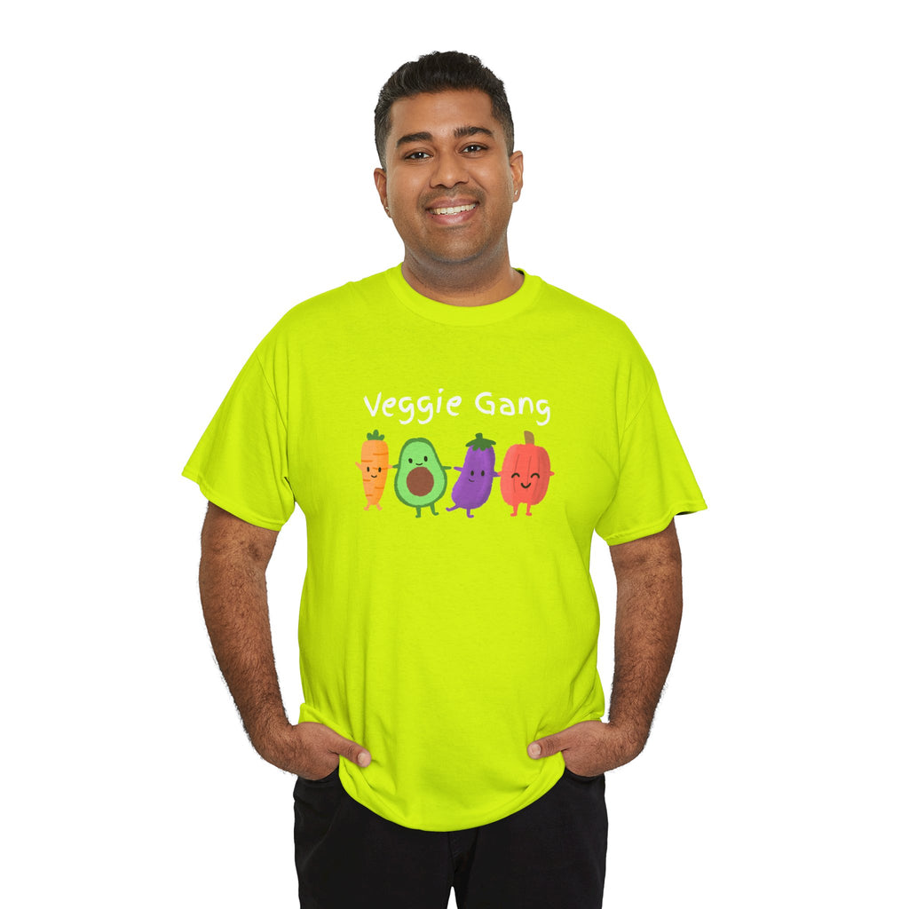 Veggie Gang T-Shirt – Cute Cartoon Avocado, Carrot, Eggplant & Pepper Tee