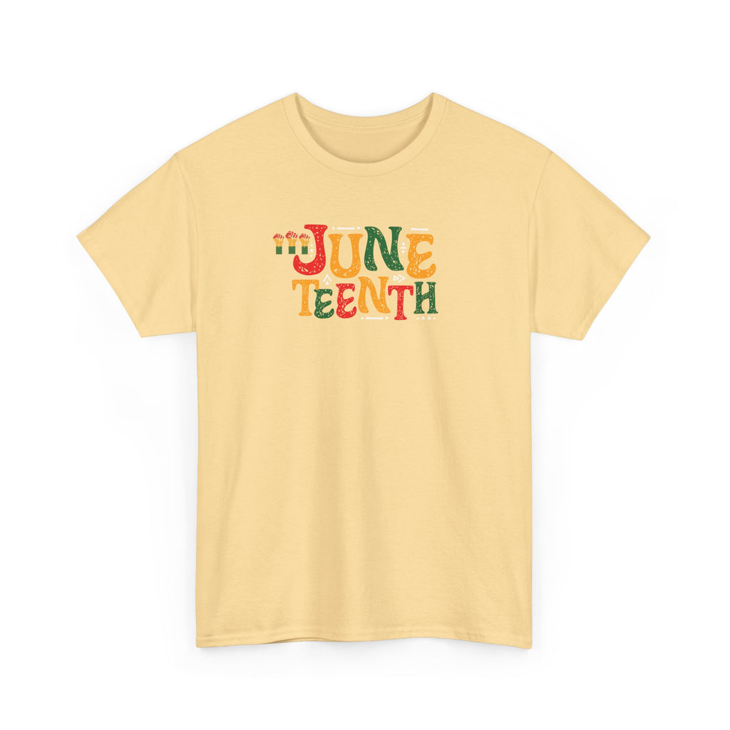 Juneteenth Graphic T-Shirt — Colorful Retro "Juneteenth" Tee (Jun 19 Celebration)