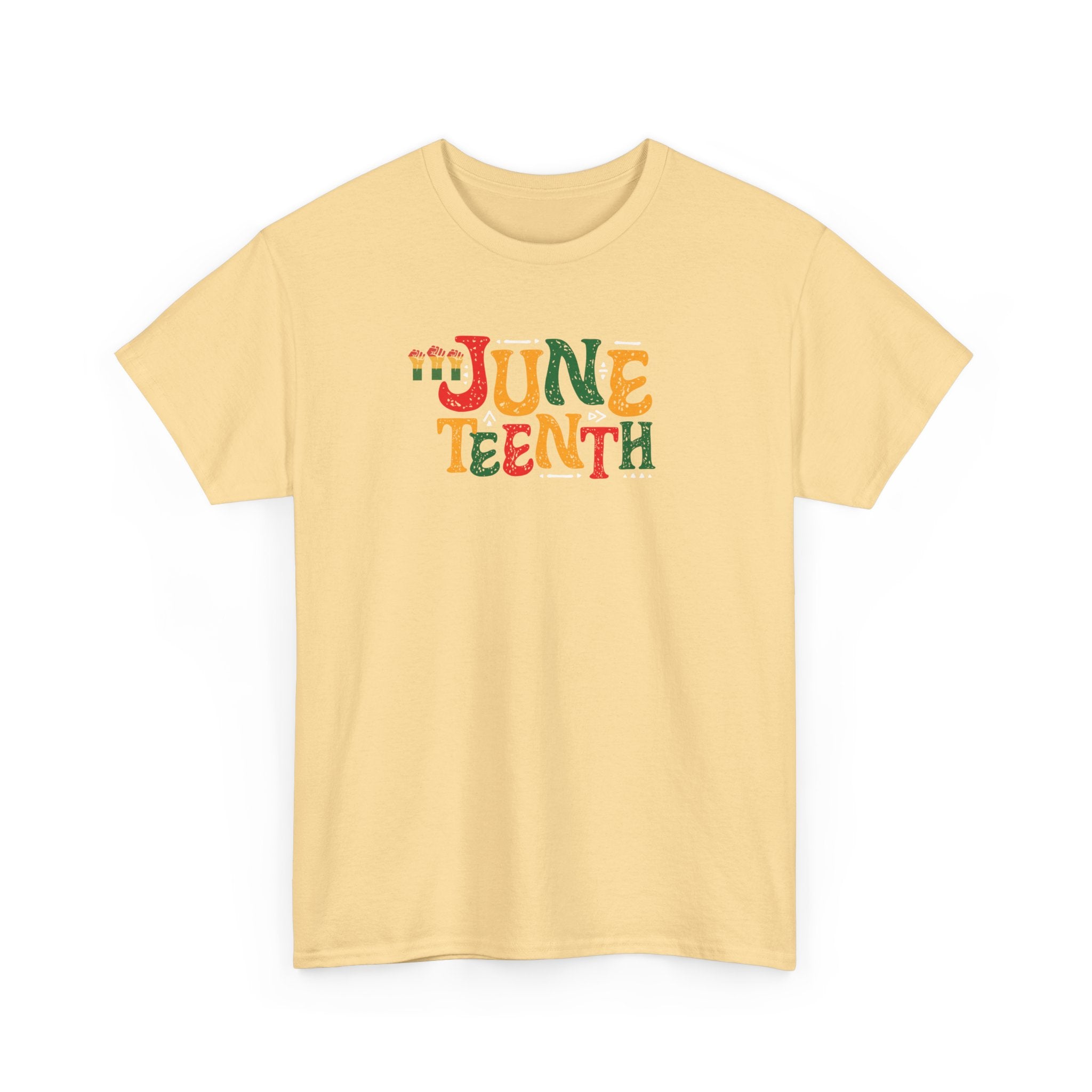 Juneteenth Graphic T-Shirt — Colorful Retro "Juneteenth" Tee (Jun 19 Celebration)