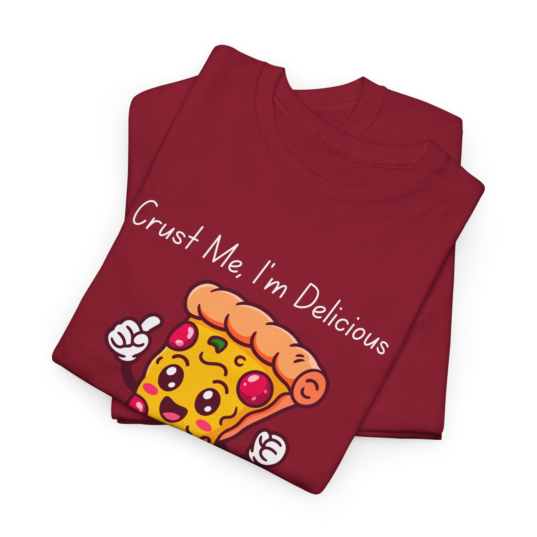 Pizza Slice Tee — "Crust Me, I'm Delicious" Funny Pizza Graphic Shirt