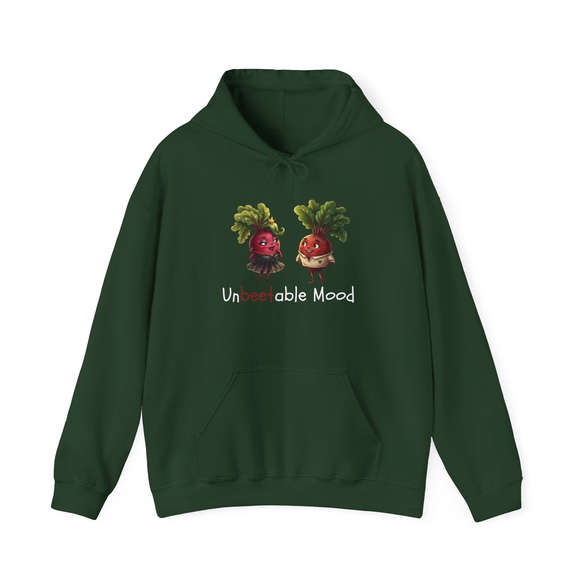Radish 'Unbeetable Mood' Hoodie – Cute Veggie Couple Graphic Sweatshirt
