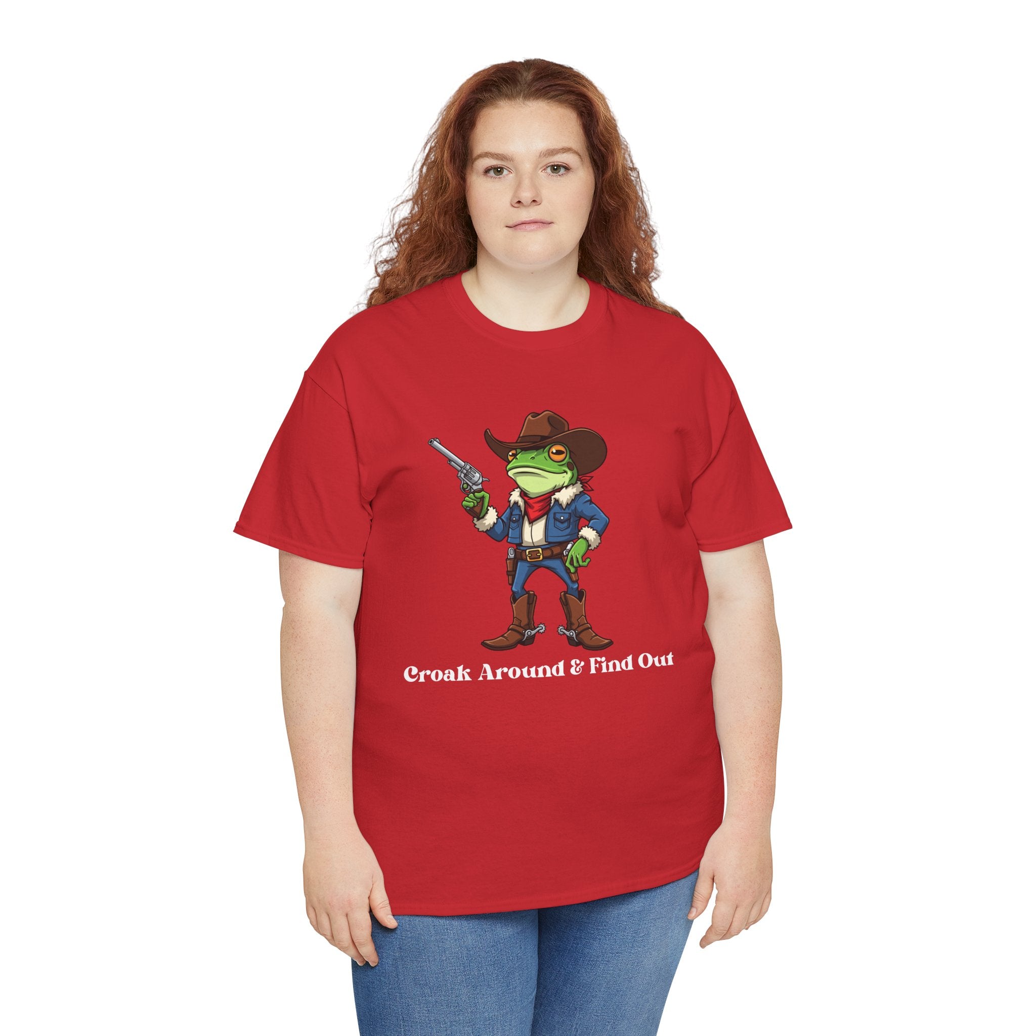 Cowboy Frog T-Shirt - "Croak Around & Find Out" Funny Western Graphic Tee