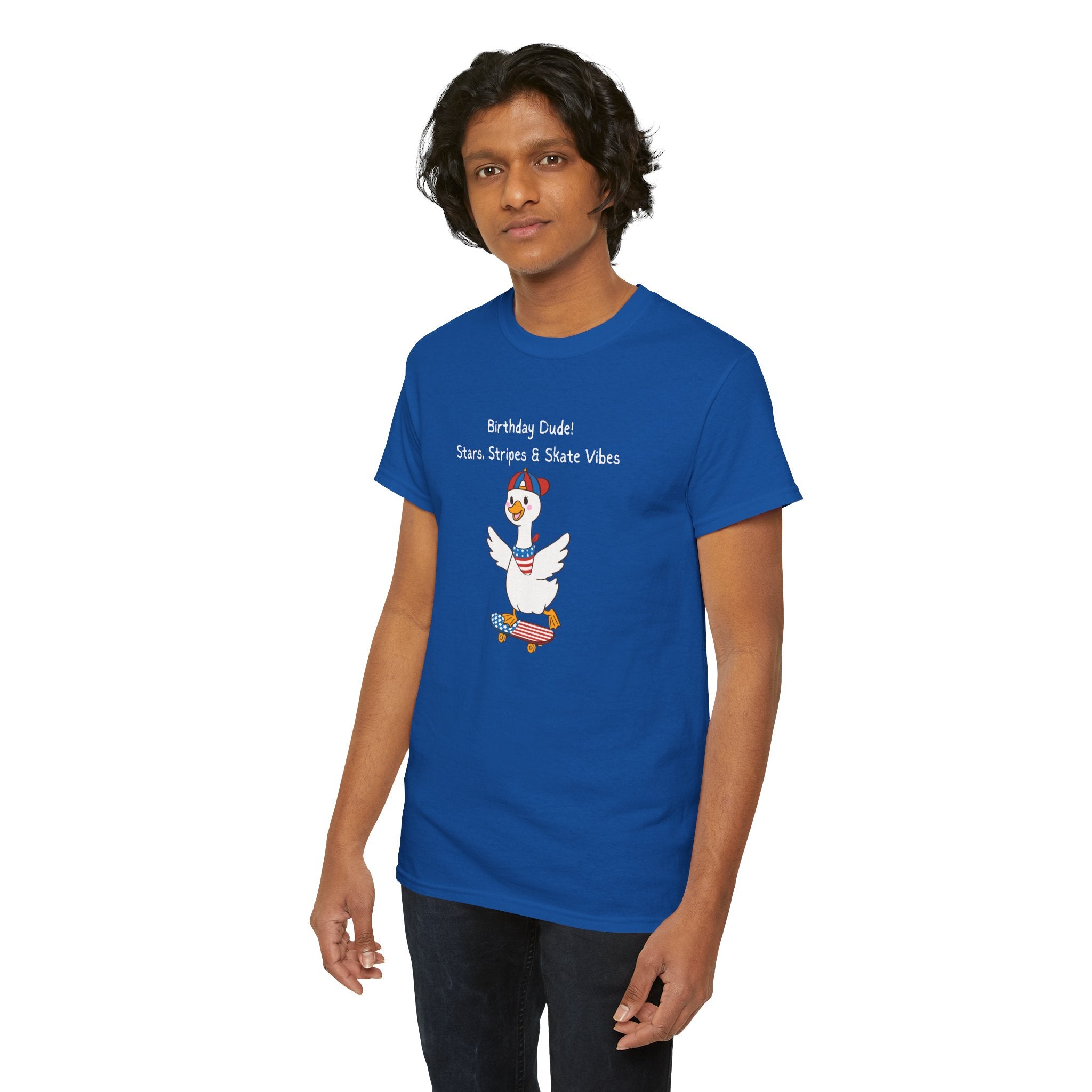 Birthday Dude! Stars, Stripes & Skate Vibes Tee