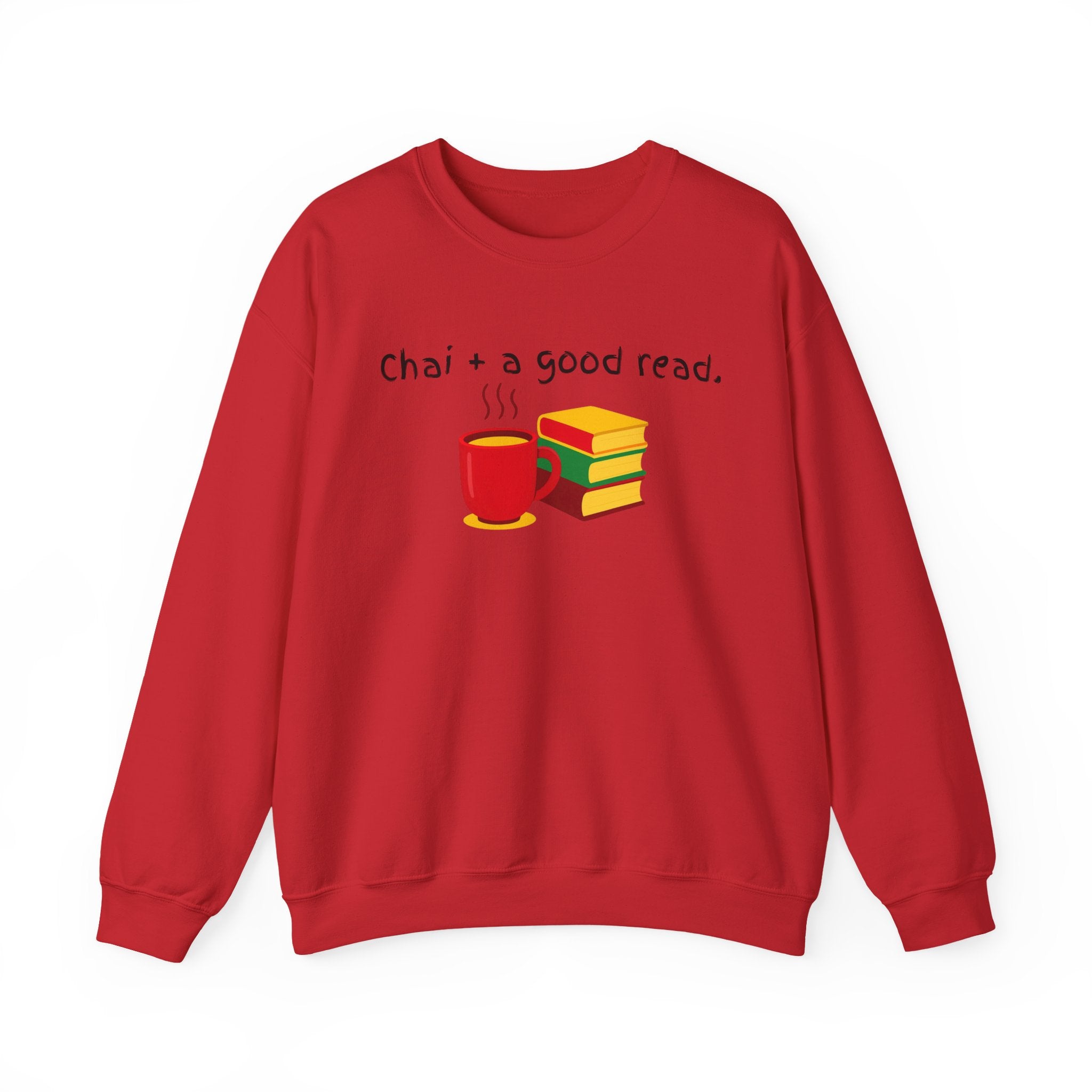 Cozy Reading Sweatshirt — "Chai + a Good Read" Crewneck
