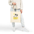 Cat Chill Tote Bag — "Just Chillin' and Drinking" Cotton Canvas Grocery Tote