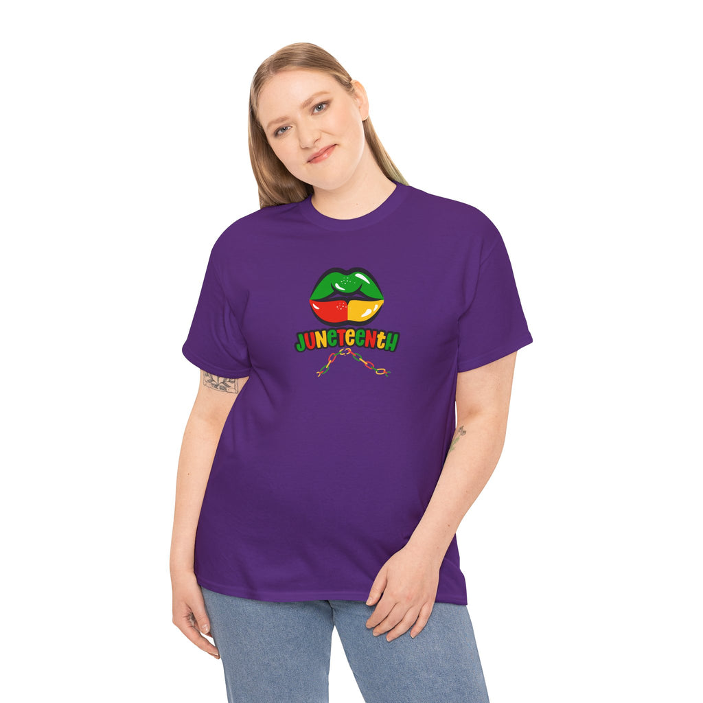 Juneteenth Lips Graphic Tee - Black History Celebration Shirt