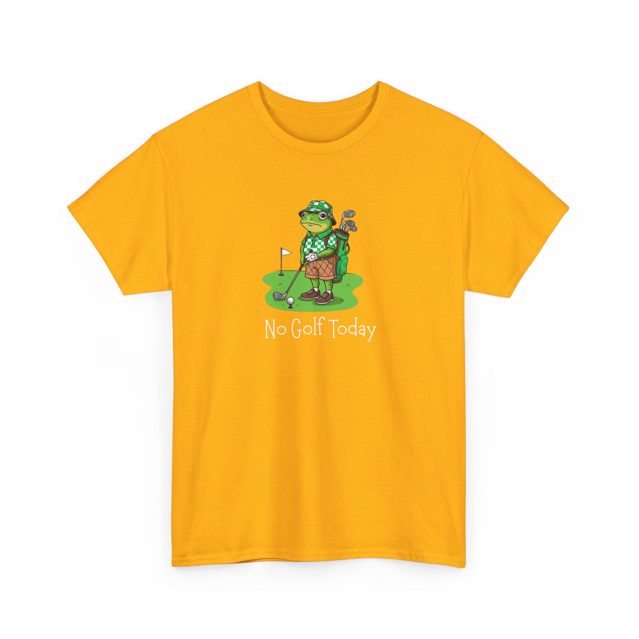 T-Shirt — Funny 'No Golf Today' Frog Golfer Graphic Tee