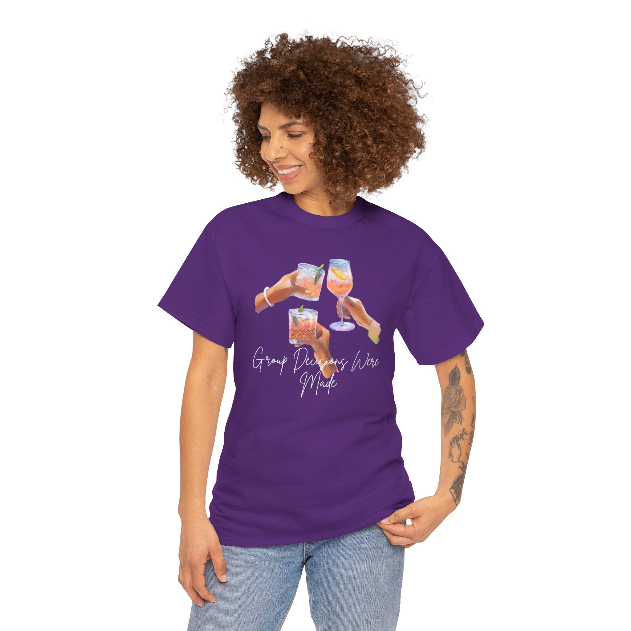 Cheers Wine T-Shirt — "Good Days Are Here" Toast Graphic Tee