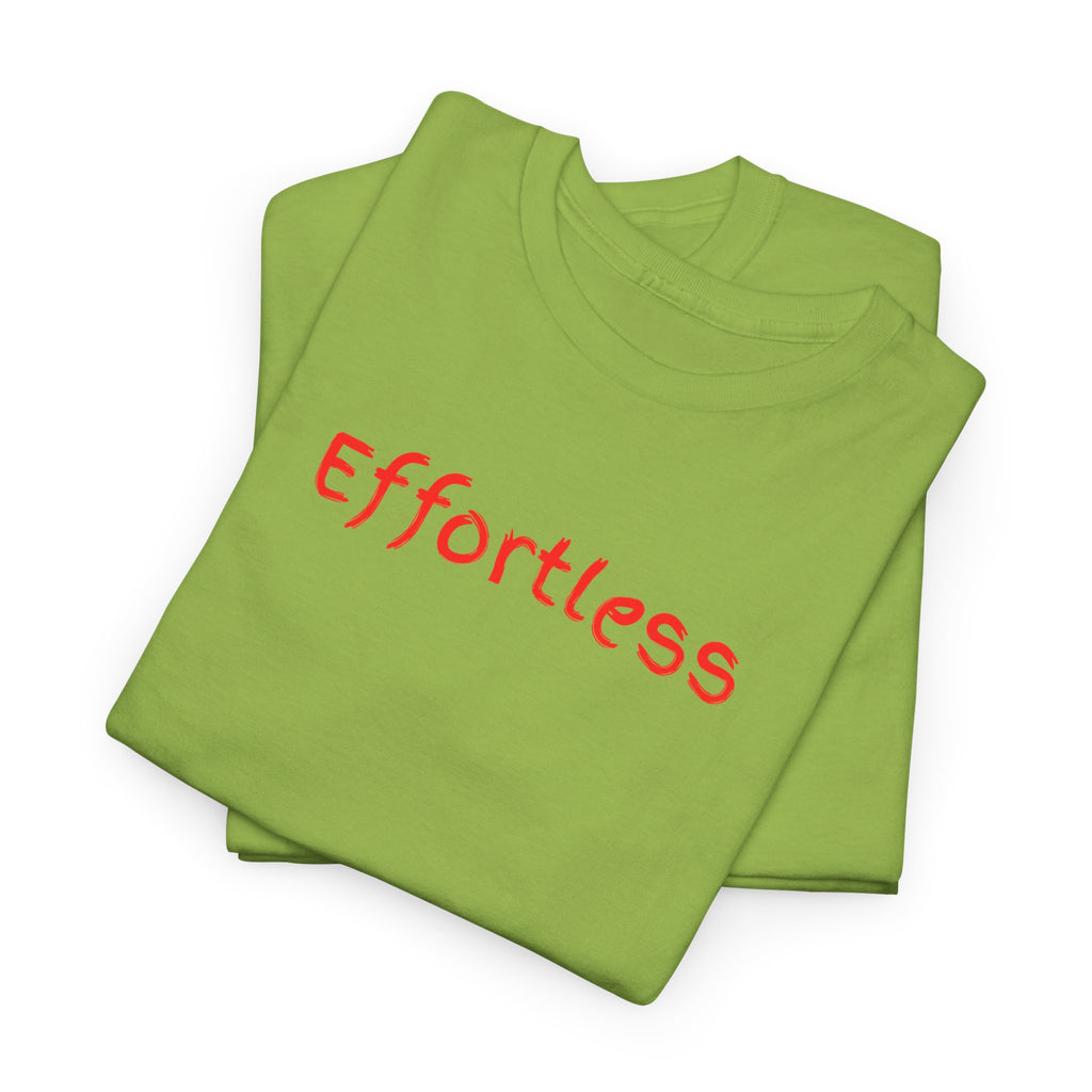 Effortless Tee — Minimal Red Script Graphic T-Shirt