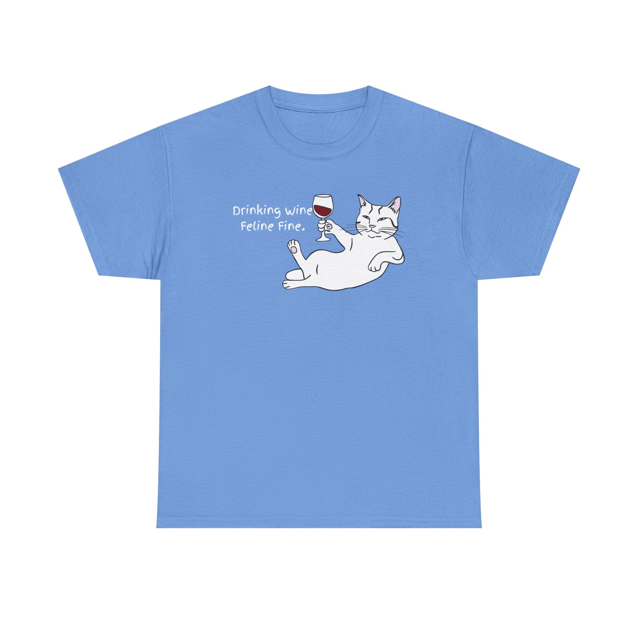 Drinking Wine, Feline Fine Cat Tee
