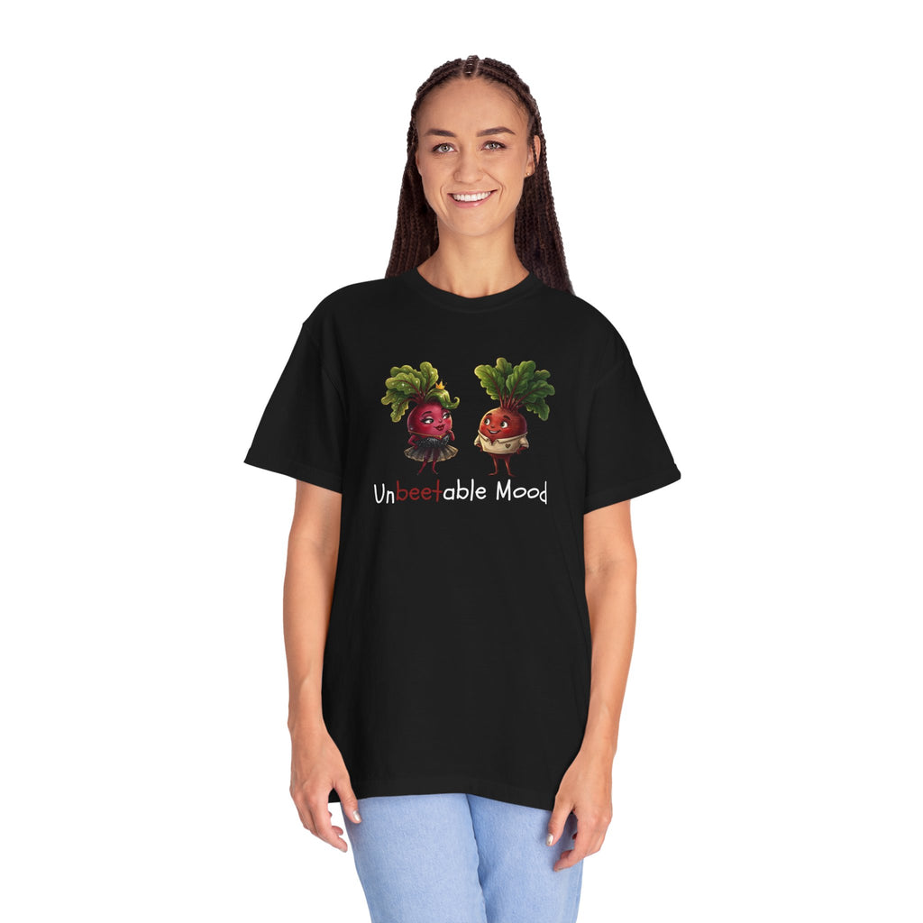 Unbeetable Mood T-Shirt — Cute Beet Characters Veggie Pun Tee