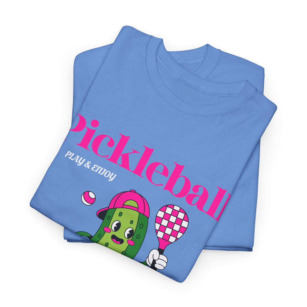 Pickleball Pickle Mascot Tee — Play & Enjoy Graphic T-Shirt
