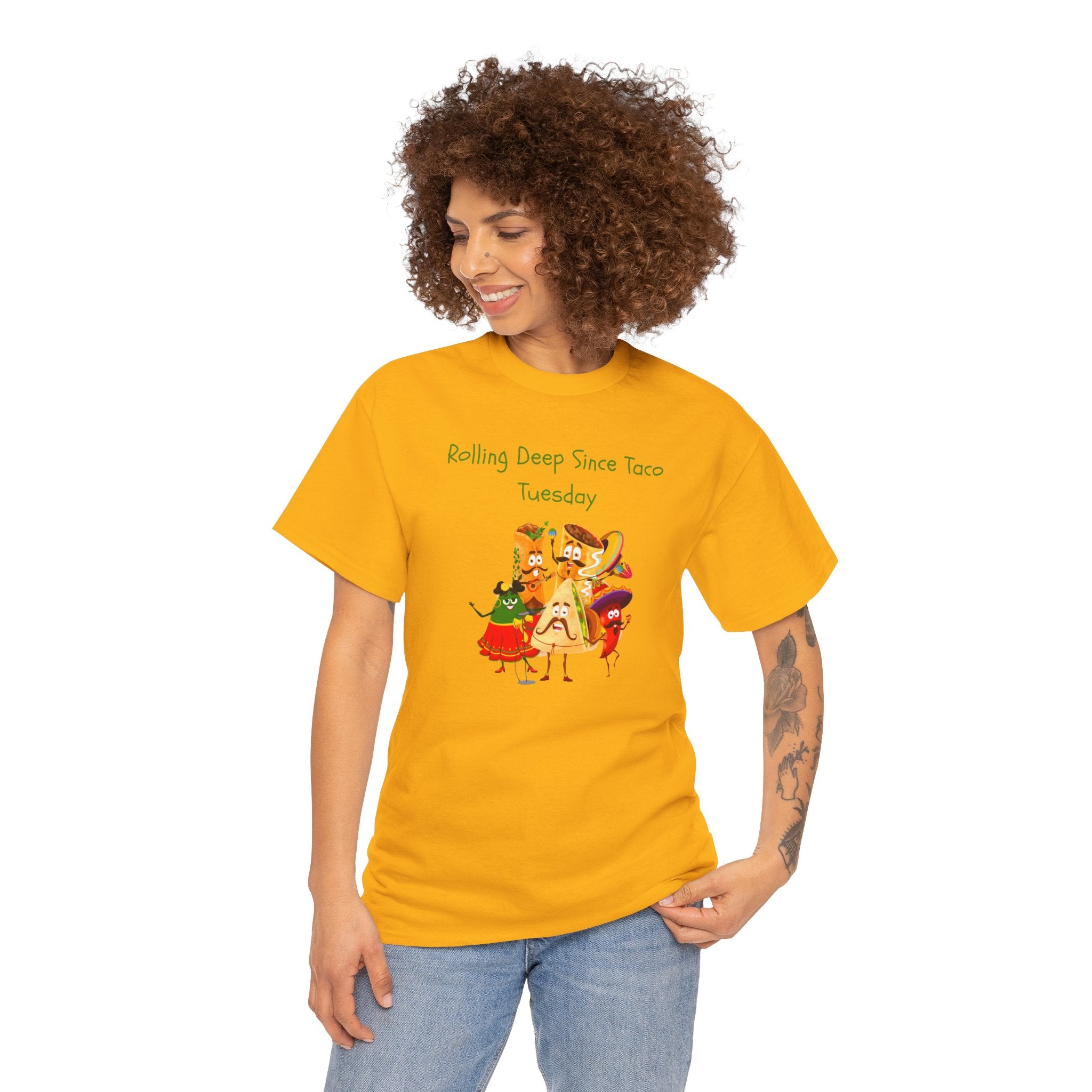Taco Tuesday Graphic Tee — "Rolling Deep Since Taco Tuesday" Funny Mexican Food Shirt