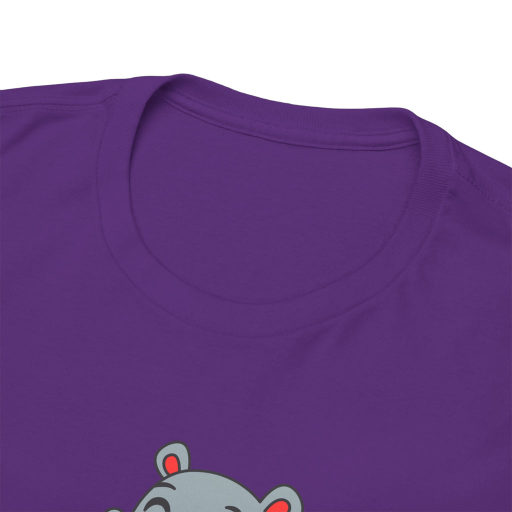 Hippo Eating Watermelon Tee — "Gone in Seconds" Cute Animal Graphic Shirt