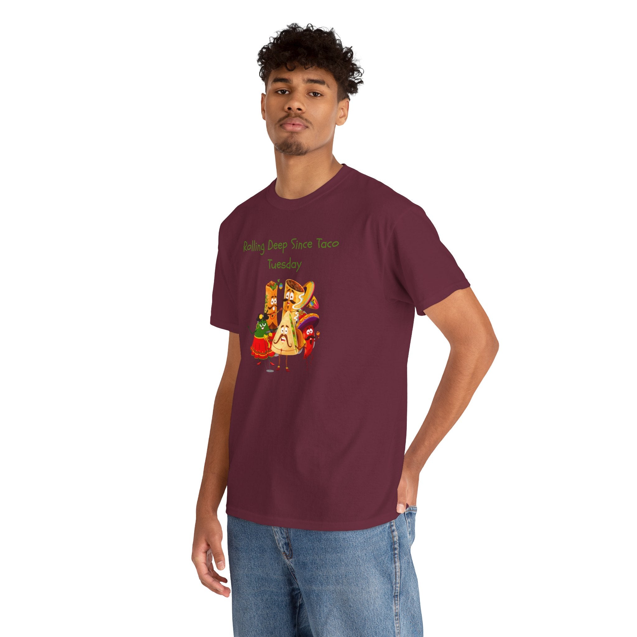 Taco Tuesday Graphic Tee — "Rolling Deep Since Taco Tuesday" Funny Mexican Food Shirt