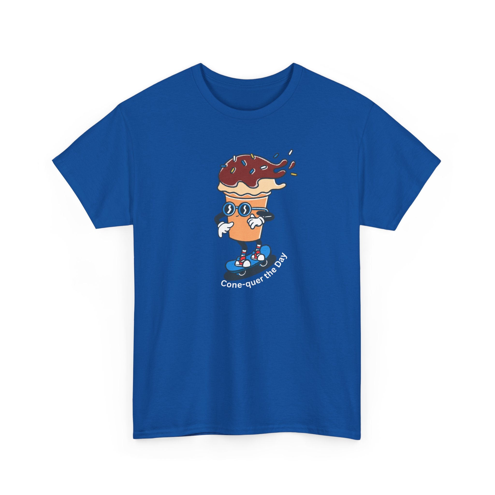 Donut Skateboard Cartoon Tee — "Can’t Stop Me" Graphic T-Shirt
