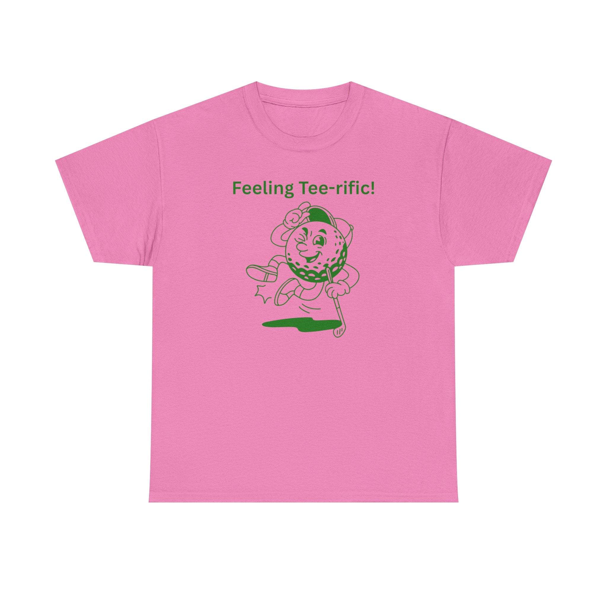 Golf Tee T-Shirt — "Feeling Tee-rific!" Vintage Golf Character Shirt