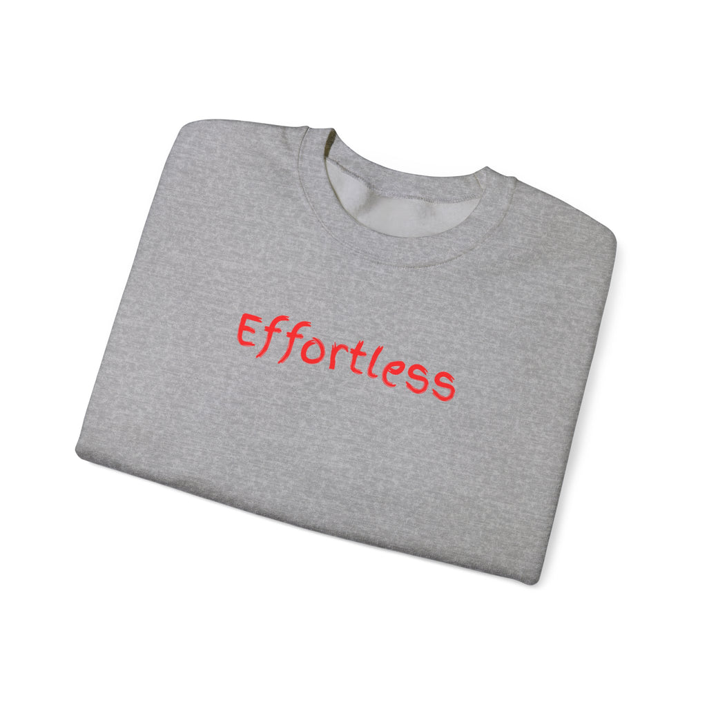 Effortless Crewneck Sweatshirt — Minimal Red Script Comfort Pullover