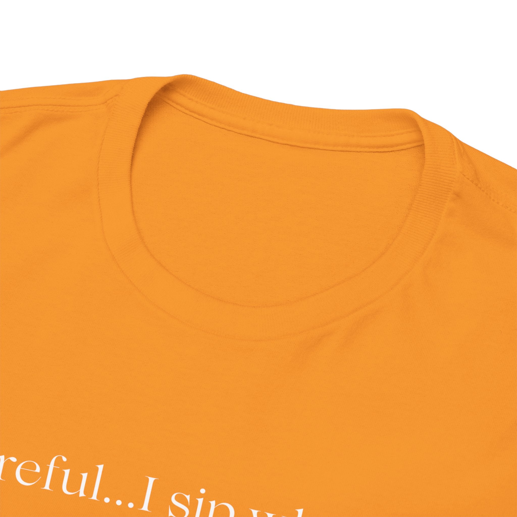 Funny Whiskey Tee — "Careful... I sip whiskey and make questionable eye contact" T-Shirt