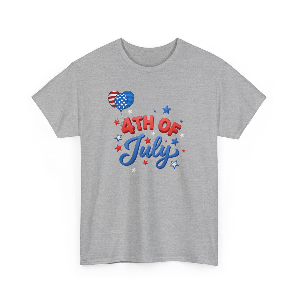 4th of July T-Shirt – Patriotic Stars & Heart Independence Day Tee