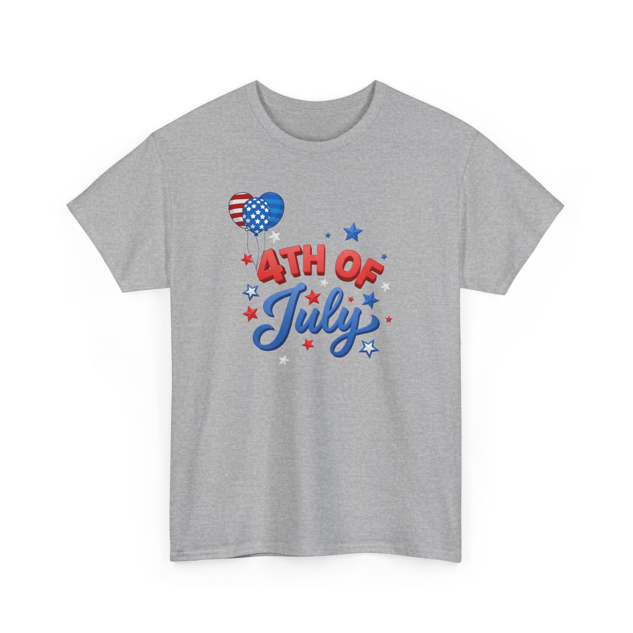 4th of July T-Shirt – Patriotic Stars & Heart Independence Day Tee