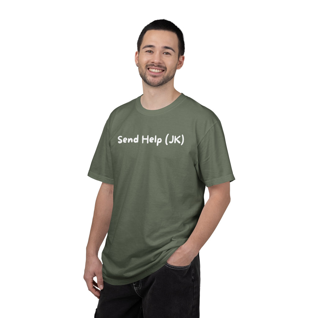 T-Shirt — "Send Help (JK)" Casual Graphic Tee