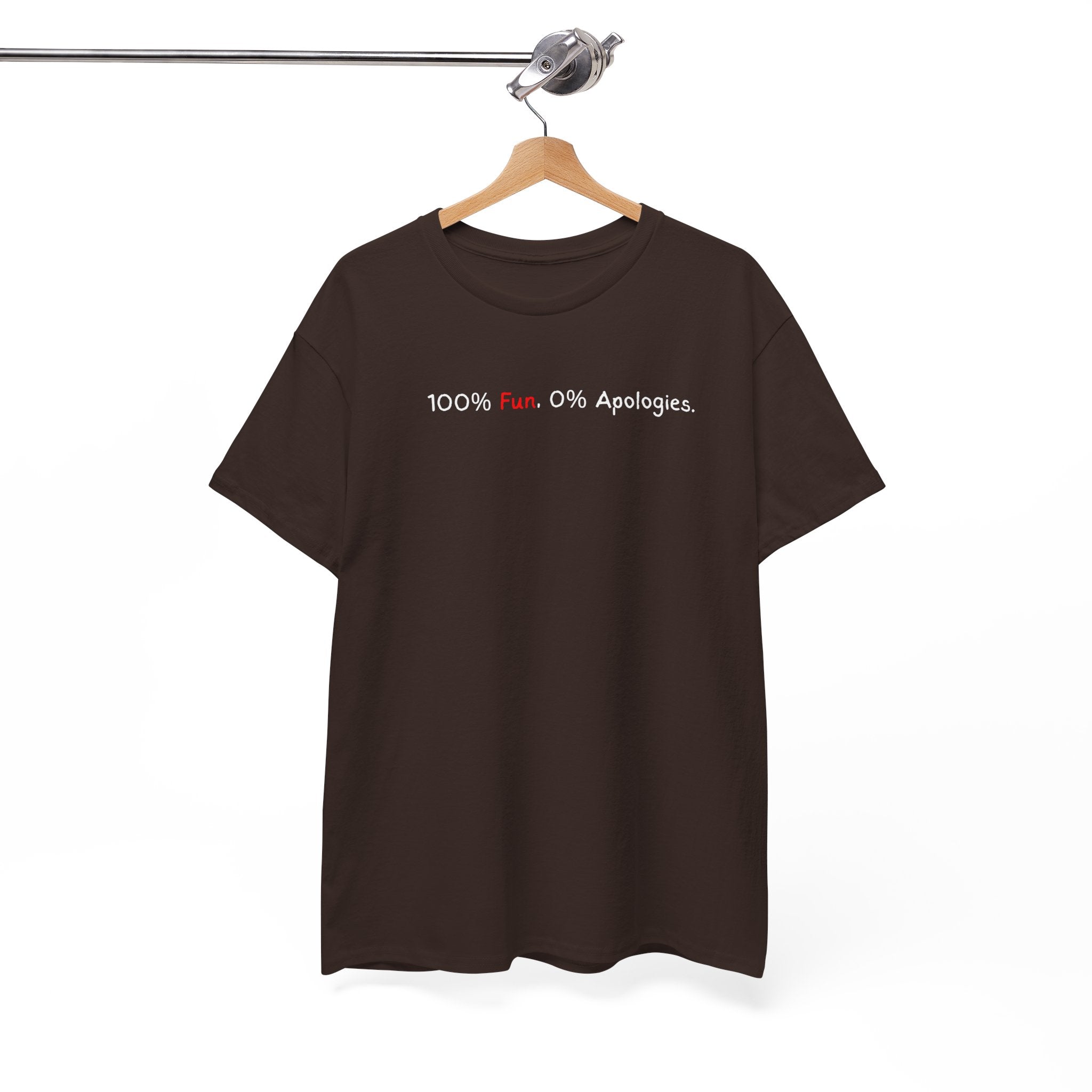 T‑Shirt — “100% Me. 0% Apologies.” Minimalist Graphic Tee