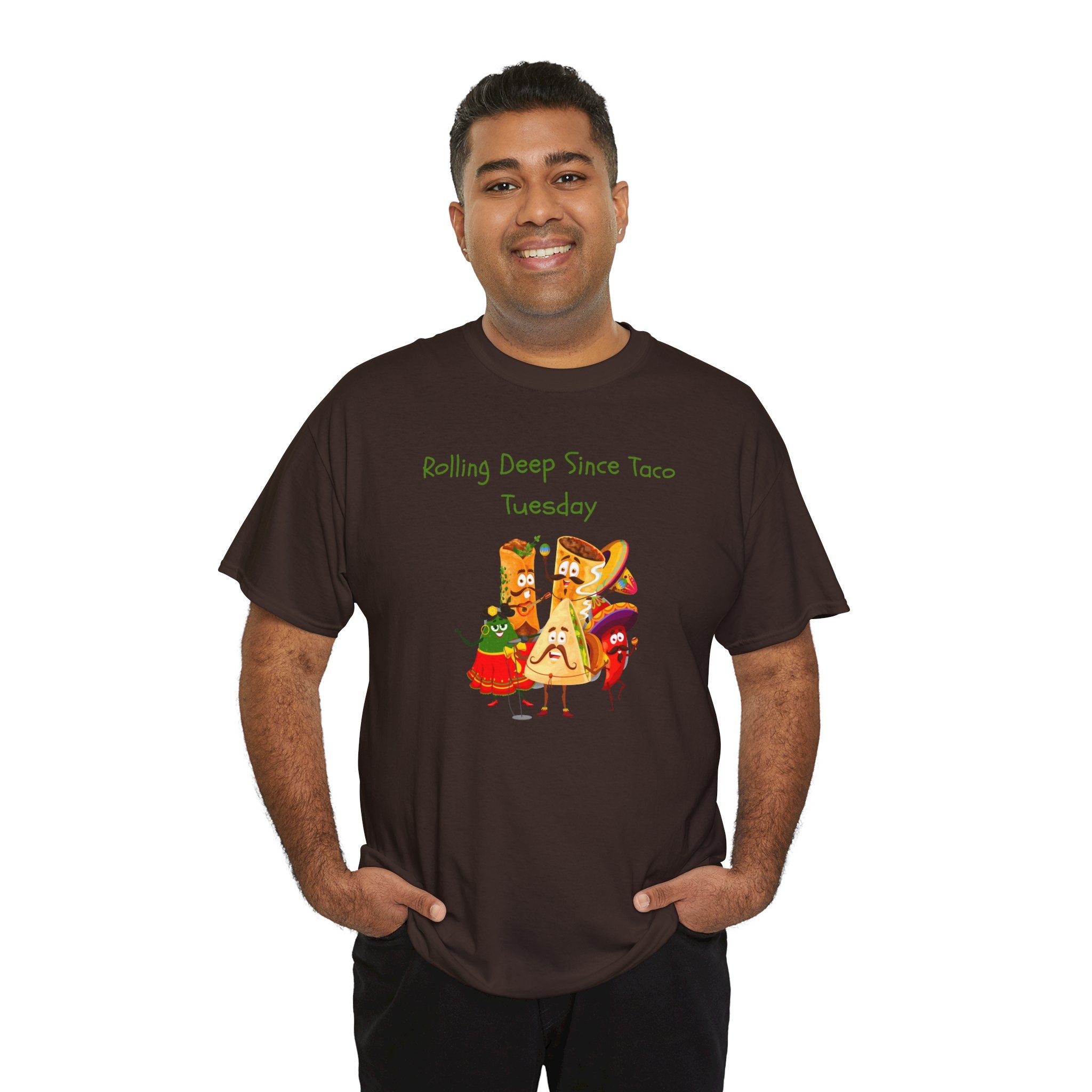 Taco Tuesday Graphic Tee — "Rolling Deep Since Taco Tuesday" Funny Mexican Food Shirt