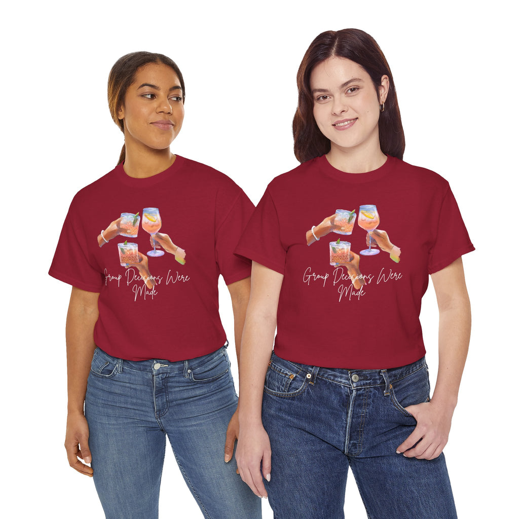 Cheers Wine T-Shirt — "Good Days Are Here" Toast Graphic Tee
