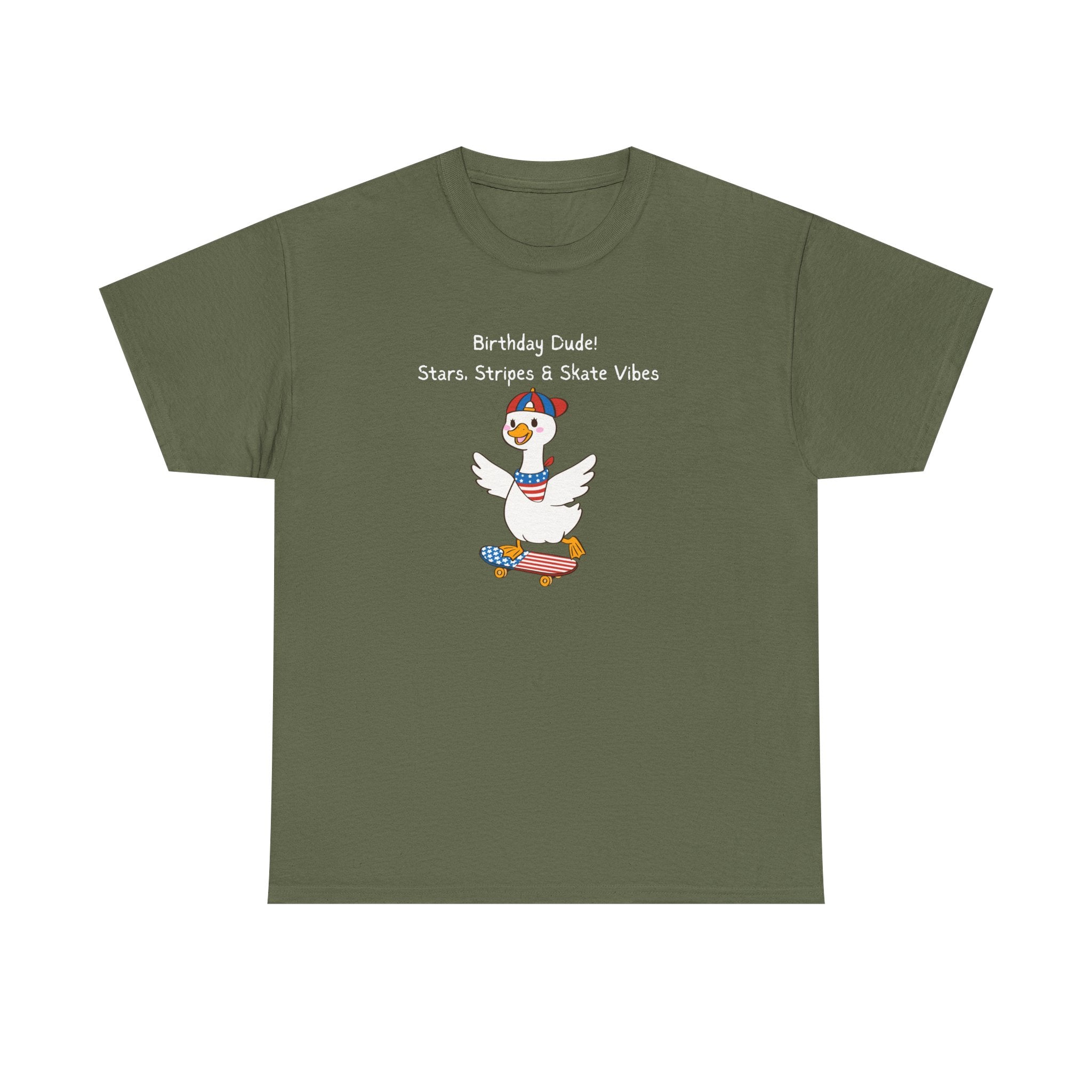 Birthday Dude! Stars, Stripes & Skate Vibes Tee