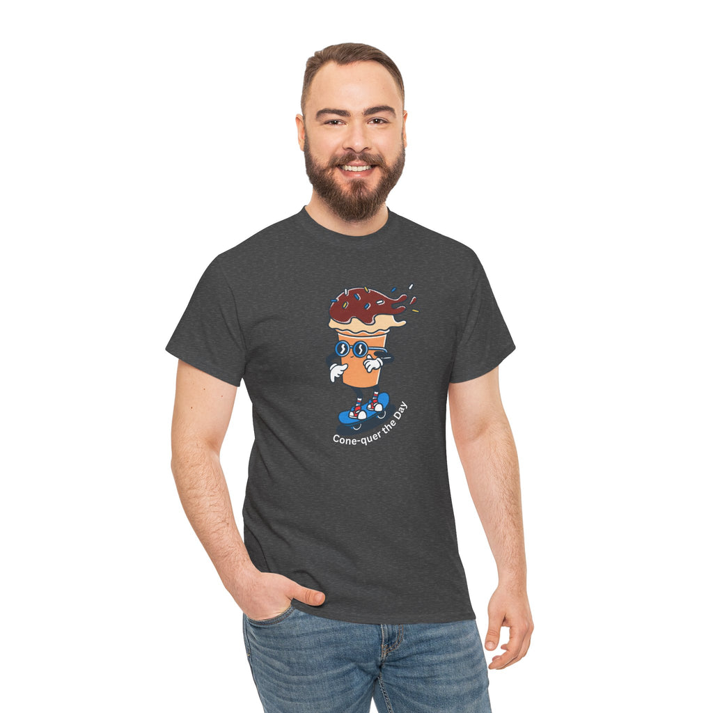 Donut Skateboard Cartoon Tee — "Can’t Stop Me" Graphic T-Shirt