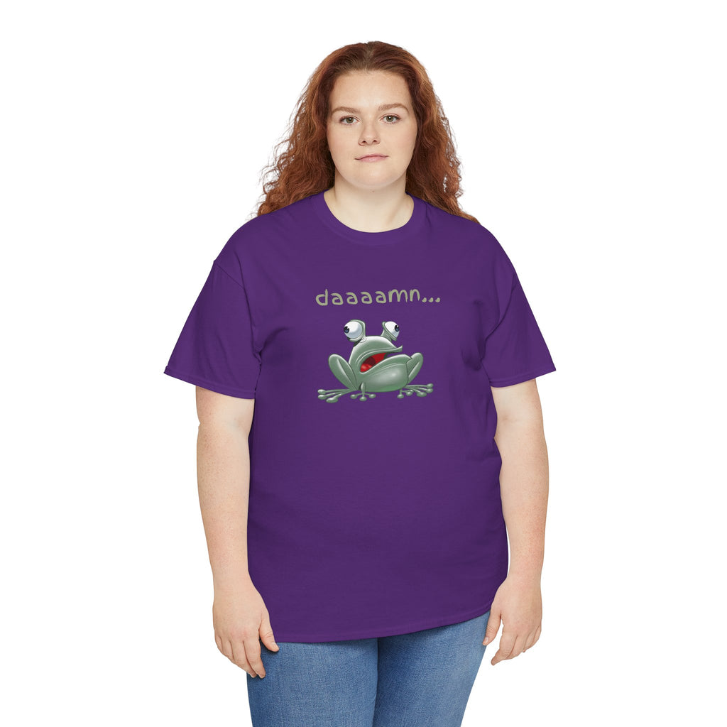 Frog "daaaamn..." T-Shirt — Funny Relaxed Frog Graphic Tee